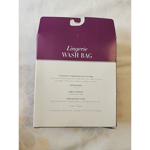 Lane Bryant Lingerie Wash Bag Nylon Mesh White 21"x22" - Picture 3 of 4